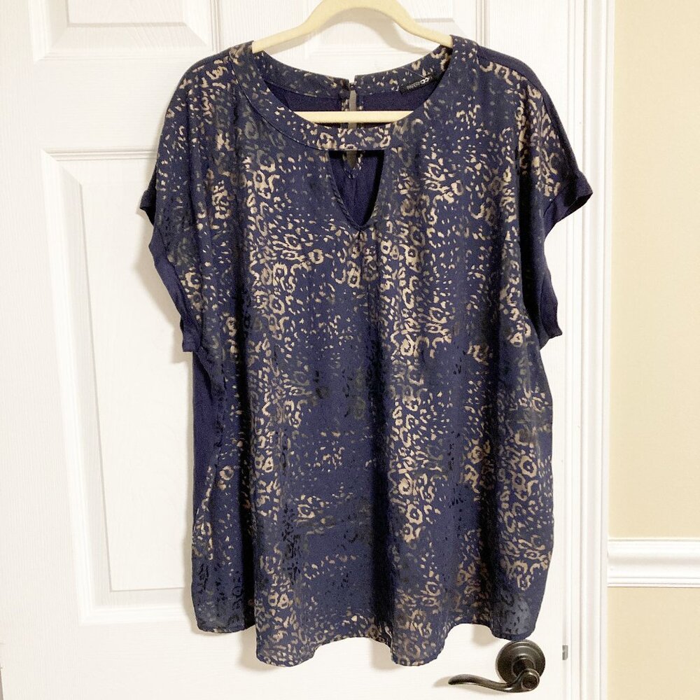 Stitch Fix Papermoon Reece Mixed Material Keyhole Top NWT Size 3X
